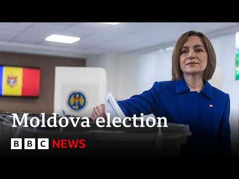 Moldova's pro-EU party wins vote among claims of Russian interference | BBC News