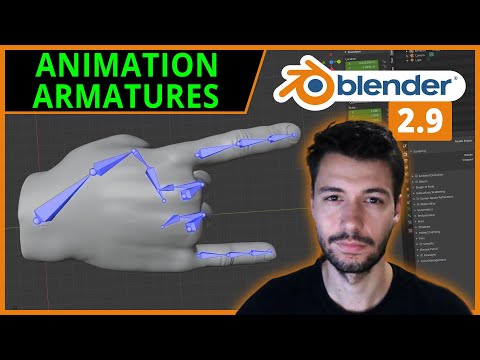 ARMATURE ET ANIMATION D'UNE MAIN | Blender 2.9 [TUTO FR]