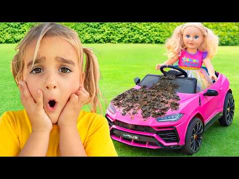 Alice Opens a Car Wash to Get a New Toy Car!