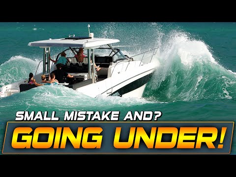 CAPTAIN ERROR AND BOAT GOES UNDER!! HAULOVER BOATS | BOAT ZONE