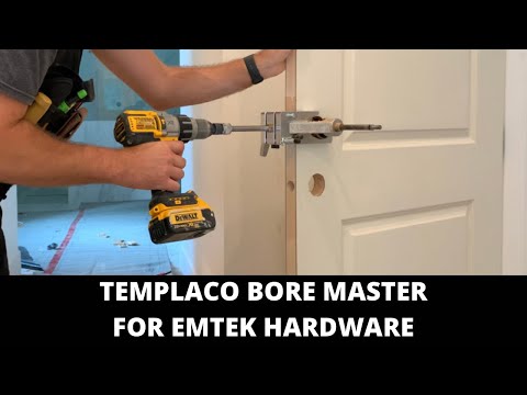 TEMPLACO Bore Master with EMTEK  Deadbolt Hardware