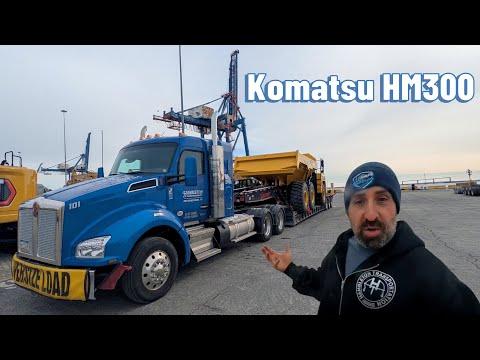 Dropping a big dump in Kentucky! Heavy hauling an HM300 from the Baltimore port to Lexington, Ky!