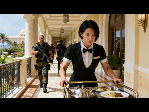 Female special police disguised as a waitress quickly rescued the hostages!
