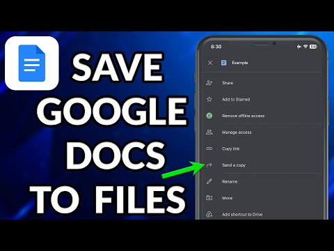 How To Save Google Docs To Files On iPhone