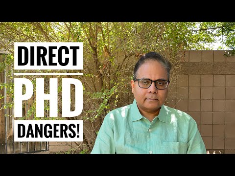 Dangers of doing a PhD without masters!