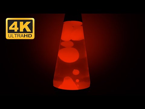 Red Lava Lamp With Celestial White Noise | 4K 4 Hour Ambient Noise For Sleep, Relaxation, Focus