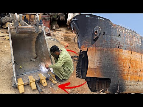 Transforming an Old Aqua Cruise Ship into a 1250kg Excavator Bucket From High-Strength Ship Steel