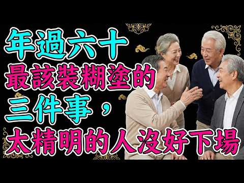 年過六十最該裝糊塗的三件事，太精明的人沒好下場【老王講情感】#晚年生活 #中老年生活 #為人處世 #生活經驗 #情感故事 #老人 #幸福人生 #talks