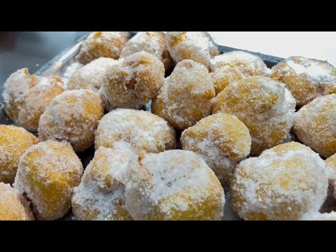 香港美食 港式點心 炸沙翁  (冰花蛋球) 原來控制油溫最考功力  師傅用足心機半個鐘頭 全程冇行開 原來美味得來不易 值得一讚👍👍 包點料理 彩福邨店 #點心 #沙翁 #炸沙翁  #冰花蛋球