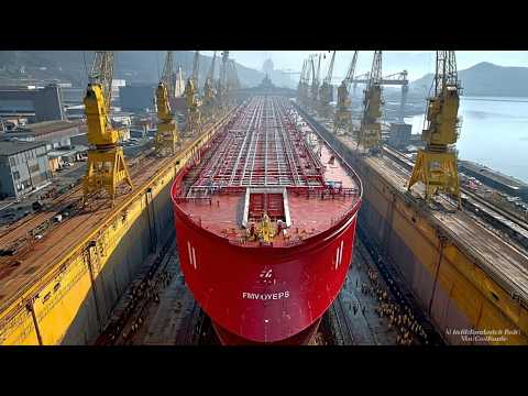 How They Move 20,000-Ton Floating Docks and Ships on Land. Extreme Heavy Transport Projects
