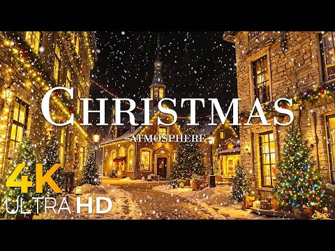 Christmas atmosphere 4k - scenic Winter Relaxation Film with Top Christmas Songs of All Time
