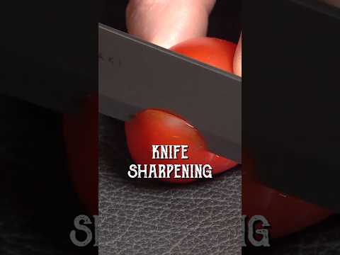 Knife sharpening with before &amp; after #knifesharpening #knifesharpener #sharpening