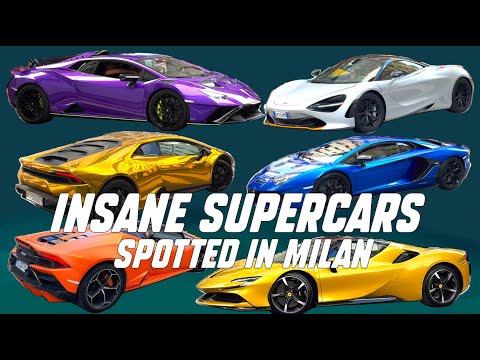 INSANE Supercars Spotted in Milan Ferrari, Lambo, McLaren & More! Cars Madness The Most Exotic Cars