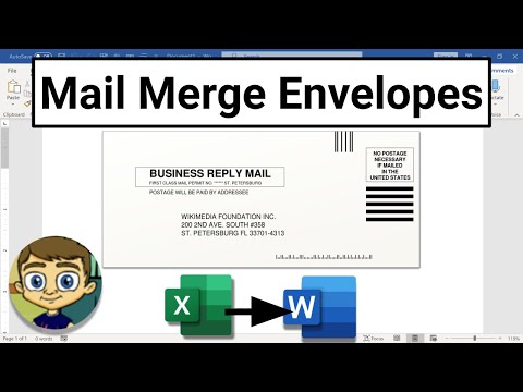 Mail Merge Envelopes in Microsoft Word