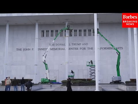JUST IN: The Donald Trump And The John Kennedy Memorial Center For The Performing Arts Sign Unveiled