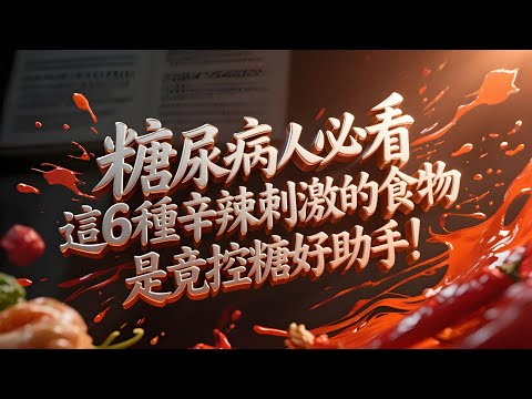 糖尿病人必看！這6種辛辣刺激的食物，竟是控糖好幫手！#控糖飲食 #健康生活 #飲食養生 #營養知識 #血糖管理