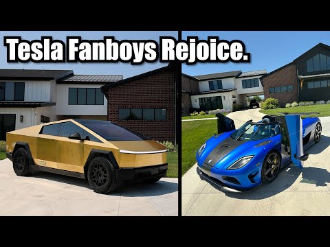 Tesla Cybertruck Races $3,000,000 Koenigsegg Agera.