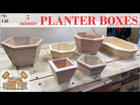 Spend $10 - Make $50!  Make Money Woodworking! 5 minute Planter Boxes - any number of sides!