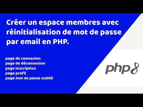 Tuto php: Espace membres : page de connexion | d'inscription | profil |  mot de passe oublié