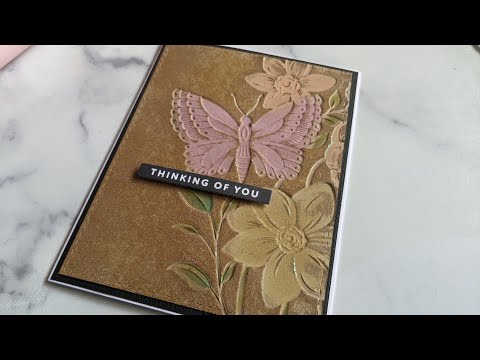 3D Embossing Folder Almost Blackout Technique