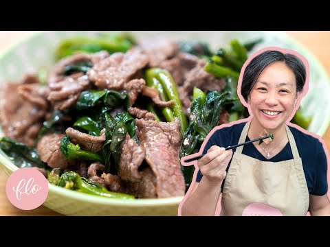Beef with Chinese Broccoli (芥兰炒牛肉) - step by step