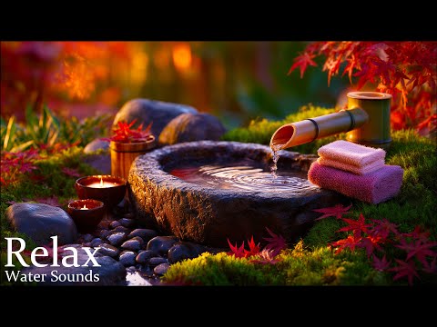 Sound of Water and Relaxing Music 🍂 Peace of Mind, Healing, Stress Relief