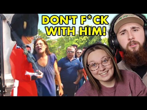 Americans React to Karen Tried To Mess With A Royal Guard! *BIG MISTAKE*
