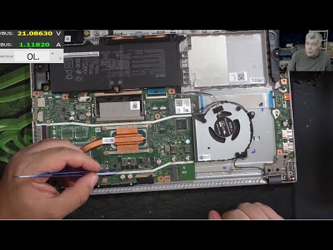 Asus A509 not charging, a shorted pizza can be quite a common fault