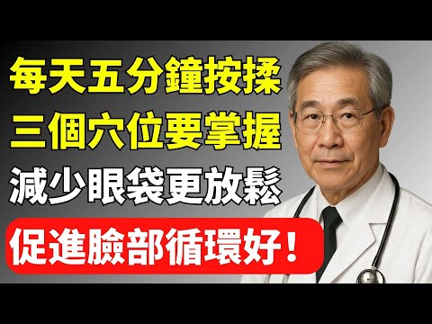每天五分鐘按摩穴位，改善眼袋、提升眼周緊緻度，氣色看起來更年輕！