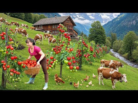 Harvesting Tomatoes and Vegetables, Raising Poultry and Livestock – Beautiful Countryside Life