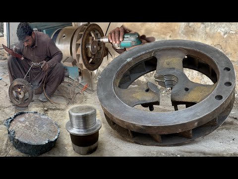 Severely Damaged Centrifugal Pump Impeller — Heavy Repair Work Driven by a Determined Mechanic…