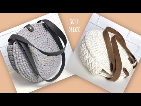 The easiest ways to crochet a round bag | Soft Decor - Tatiana Chakur
