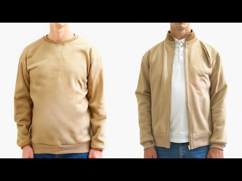 How sew a zipper onto a sweatshirt in 10 minutes ✔️😍