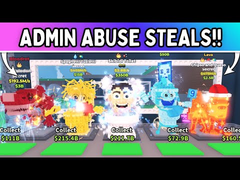 I STOLE THE CRAZIEST BRAINROTS FROM ADMIN ABUSE!! *INSANE LUCK* Steal a Brainrot ROBLOX!