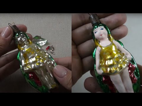 Реставрация советской елочной игрушки  Дюймовочка / Как склеить разбитую игрушку