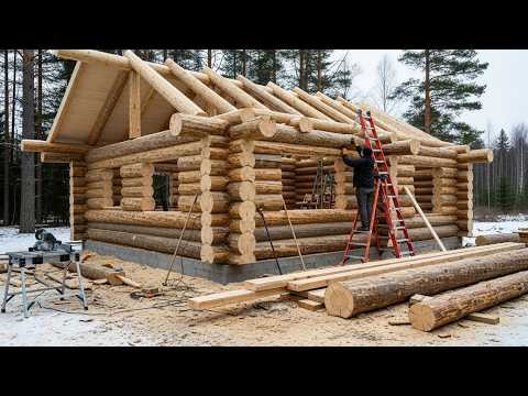 Inside the Full Process of Building an American-Style Log Home