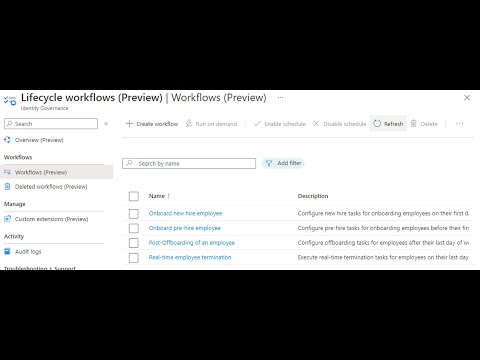 Overview of Azure Identity governance feature - Lifecycle Workflows