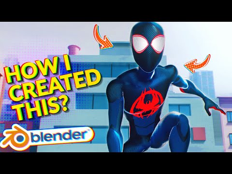 How I made Spider-Verse Style Shot in Blender!!