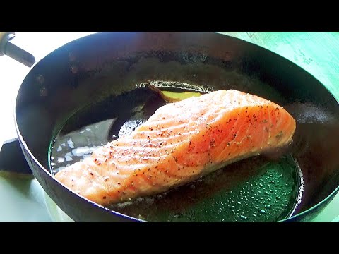 三文魚/如何在家做米芝連脆皮爆汁三文魚/無須慢煮機,,抽真空/一隻鑊攪掂/完美口感/新手都得/廣東話/中字 How to pan-fried  salmon/p270