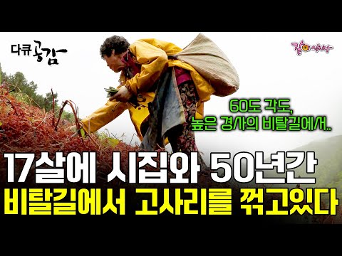 [다큐공감] 17에 26살 남편을 만나 50년간, 오래 서있기도 힘든 비탈길에서 여전히 고사리를 꺾고 있다. 산비탈에서 시작되는 어머니들의 고단한 봄🌷ㅣKBS 2018.05.26