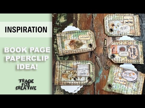DIY Book Page Pocket Paperclip Slips | Easy Junk Journal Paperclip Idea