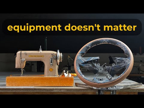 making Ultimate steering wheel using 1960' handle sewing machine