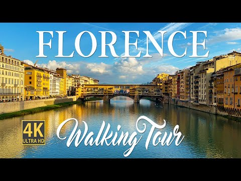 Florence, Italy - Walking Tour 4K Ultra HD / Tuscany's Jewel