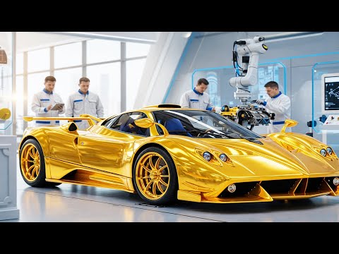 The Pagani Zonda HP Barchetta $15M Hypercar... Recreated in 24k Gold