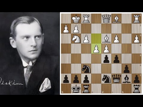 А.Рубинштейн-А.Алехин: ДВОЙНОЙ УДАР и подвисающий СЛОН! Шахматы.