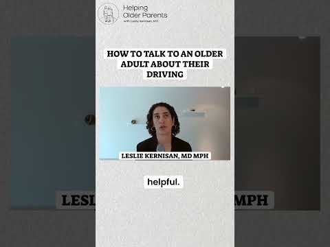 How To Talk To An Older Adult About Their Driving