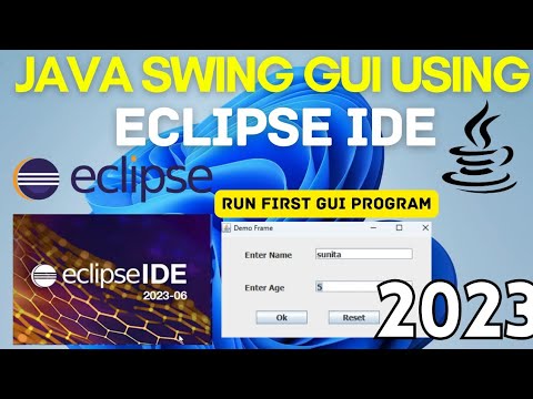 Create First Java GUI using Eclipse IDE [2024] | How to Install Swing in  Eclipse| Window Builder