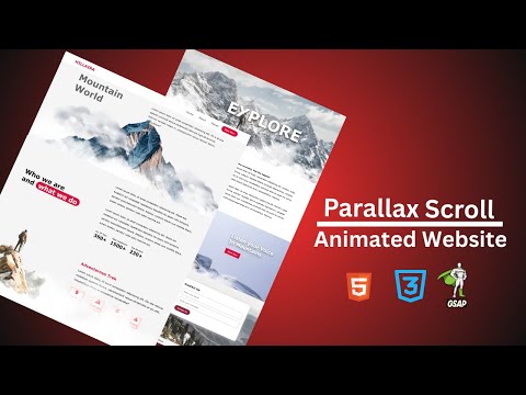 🚀 Create an AMAZING Animated  Parallax Scrolling Website from scratch - HTML, CSS, JS(GSAP)