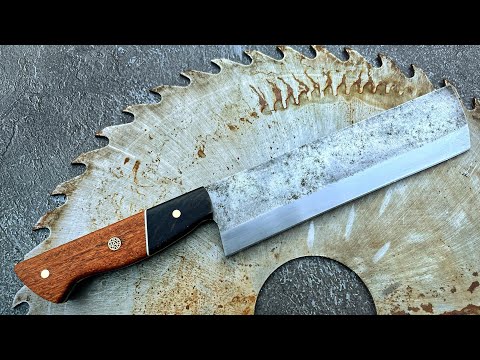 Making A Japanese Nakiri Knife From A Saw Blade