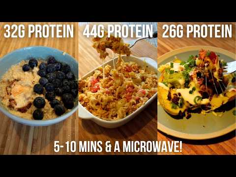 5 High Protein Meals Made In Under 10 Minutes (using only a microwave!)